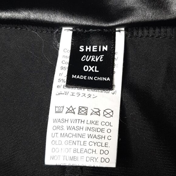Shein Curve 0XL Black Pleather Capris - Picture 3 of 8